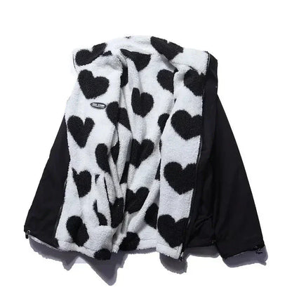 Chaqueta suave reversible con corazón Silamoda